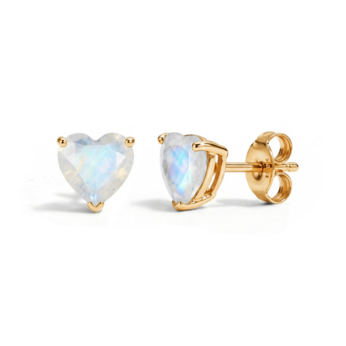 Heart Moonstone Earrings - Inner Wisdom