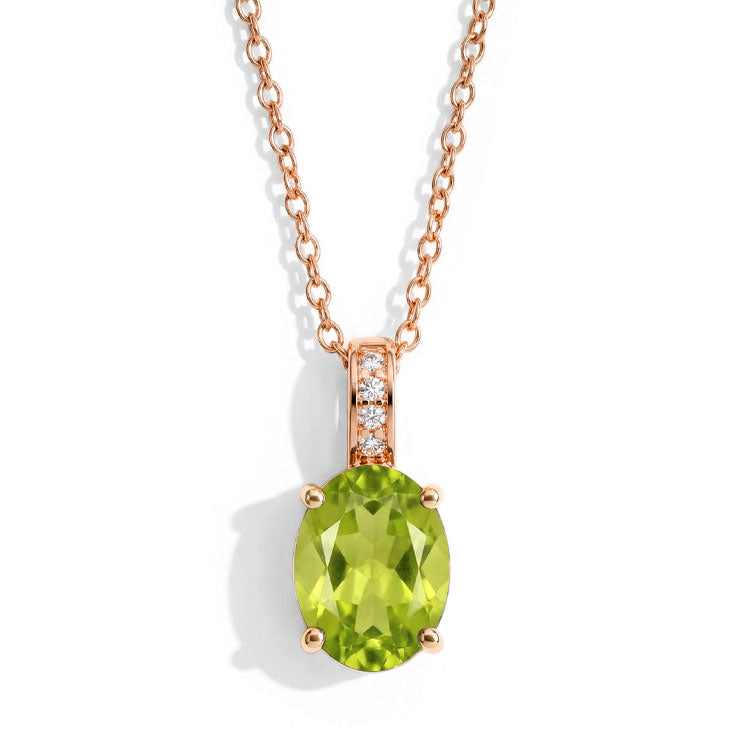 Peridot Necklace - Oval