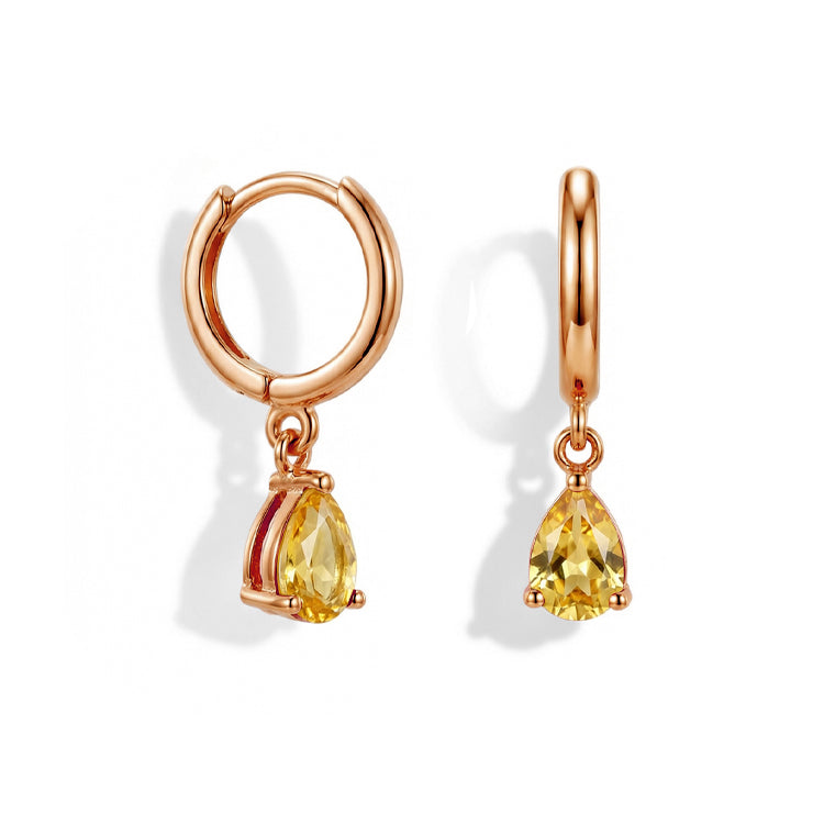 Citrine Hoop Earrings