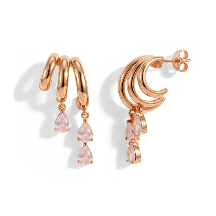 Rose Quartz Dangle Earrings