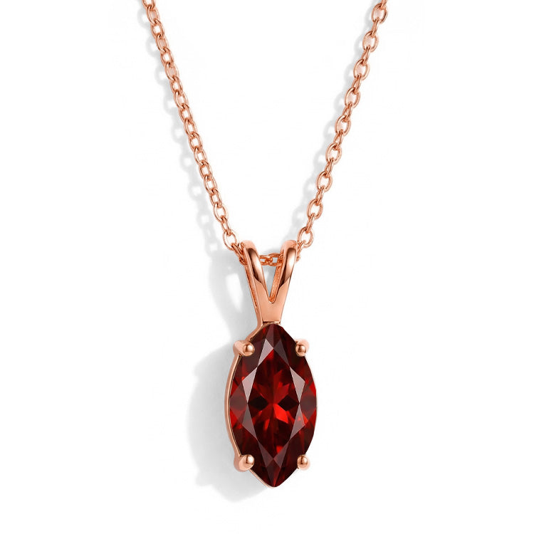 Garnet Necklace - Marquise