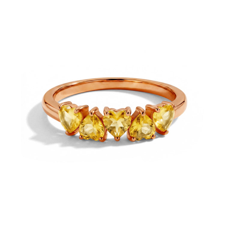 Citrine Heart Promise Ring