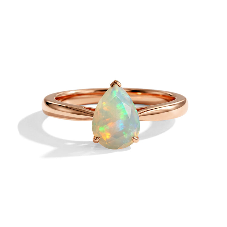 Opal Solitaire Ring