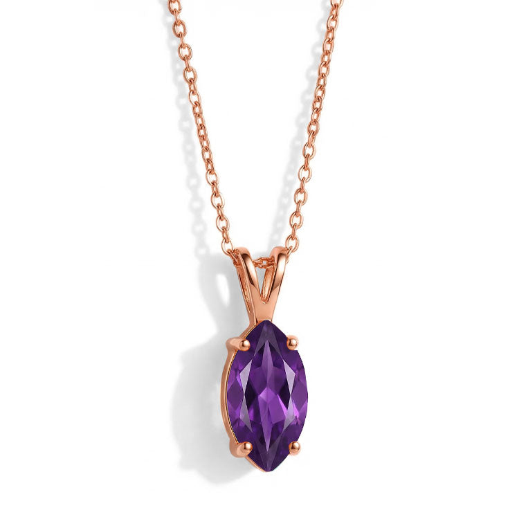Amethyst Necklace - Marquise
