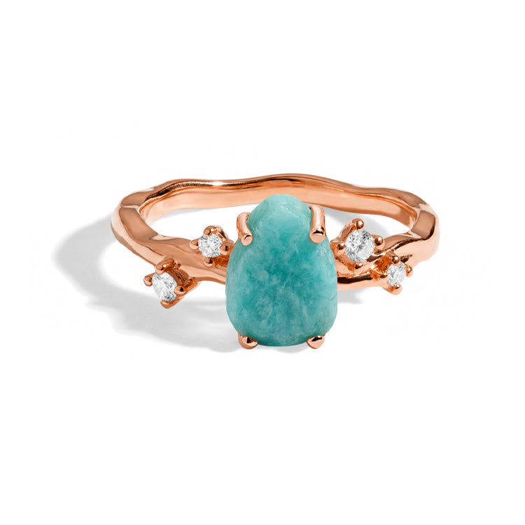 Organic Amazonite Statement Ring