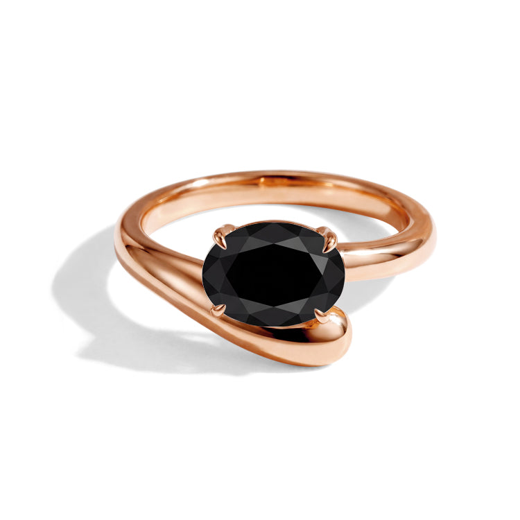 Curved Black Onyx Statement Ring