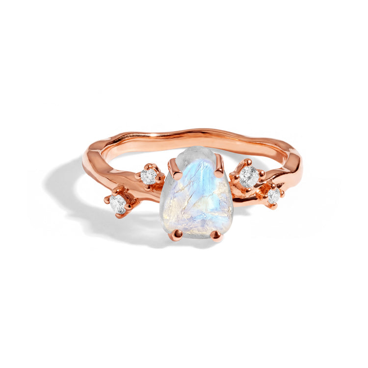 Organic Shape Moonstone Statement Ring