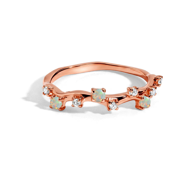 Intertwined Starlight Opal Ring