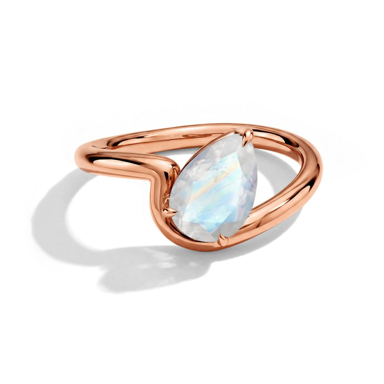 Pear-Shaped Moonstone Statement Ring