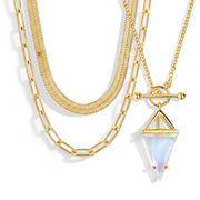 T-Lock Moonstone Necklace Set