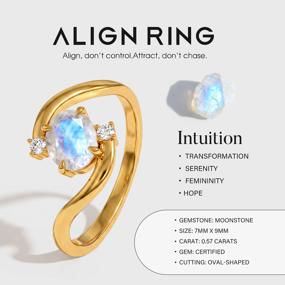 Align Ring -  Moonstone