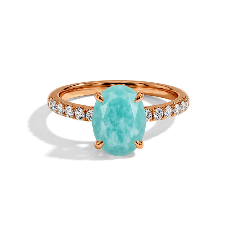 Oval Amazonite Rings - Minimalist