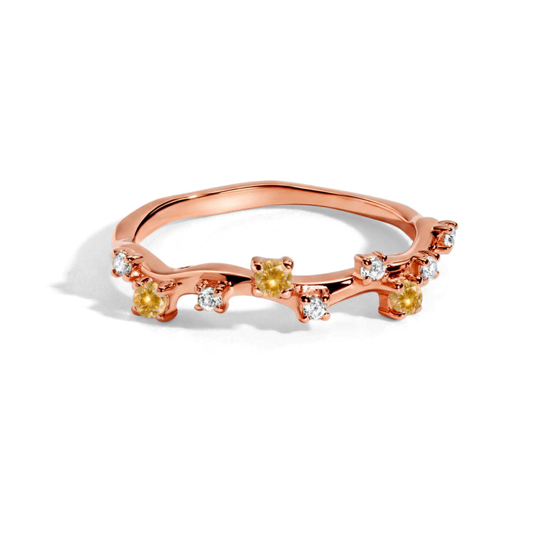 Dainty Citrine Stacking Ring