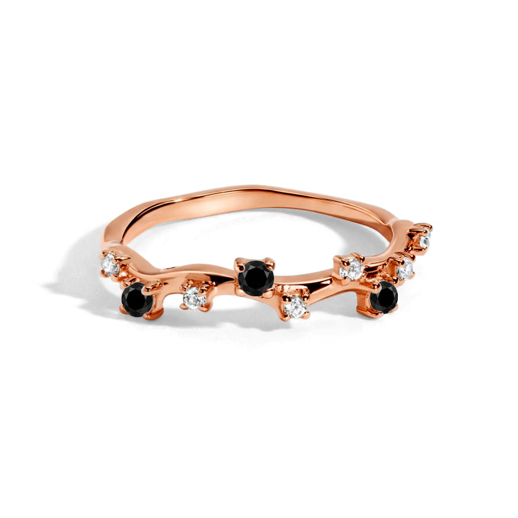 Dainty Black Onyx Stacking Ring