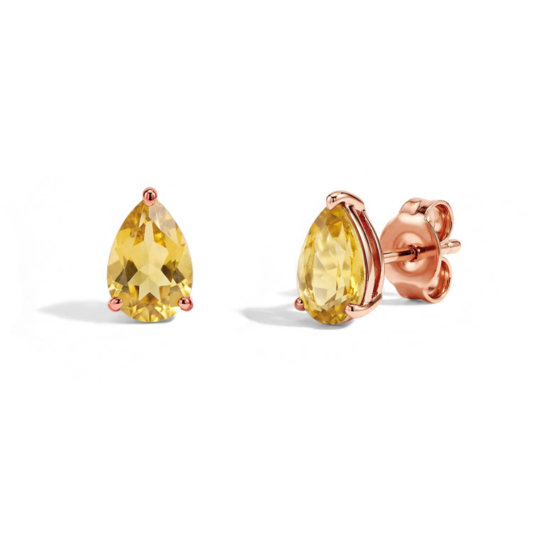 Pear-shaped Citrine Earrings