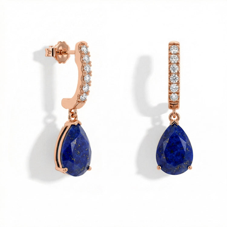 Lapis Lazuli Dorp Earrings - Teardrops