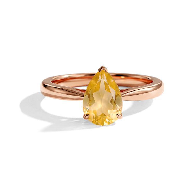 Bypass Band Citrine Ring