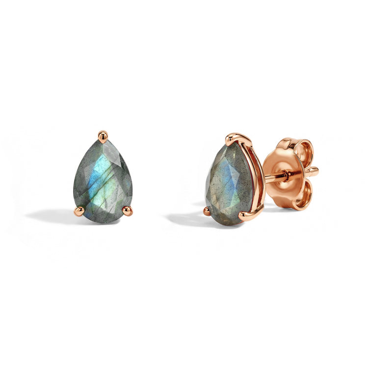 Pear-shaped Labradorite Earrings