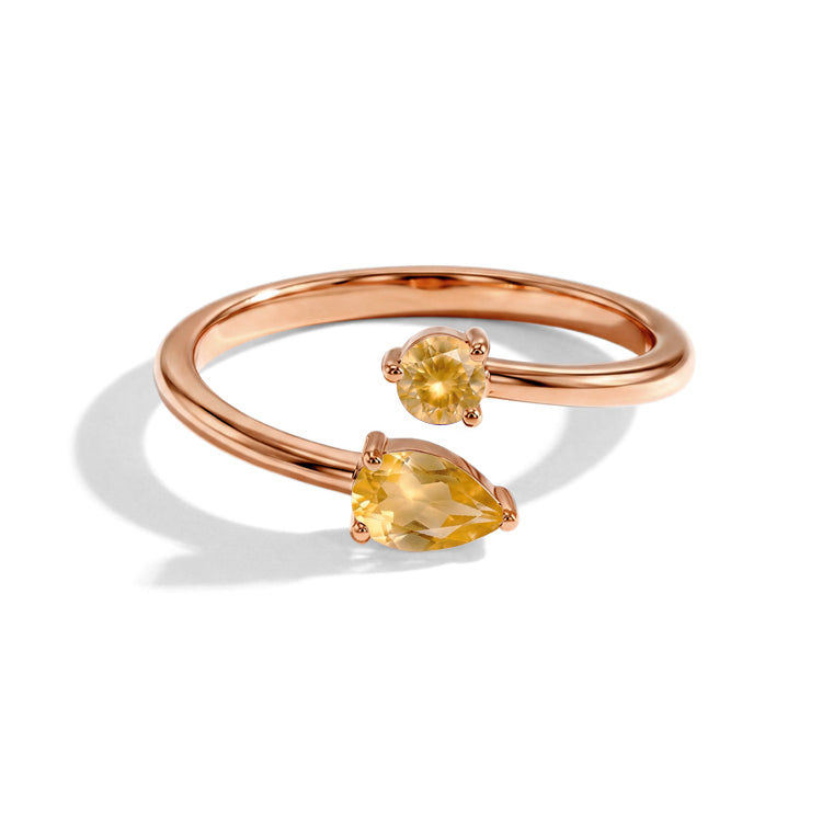 Citrine Open Cuff Ring
