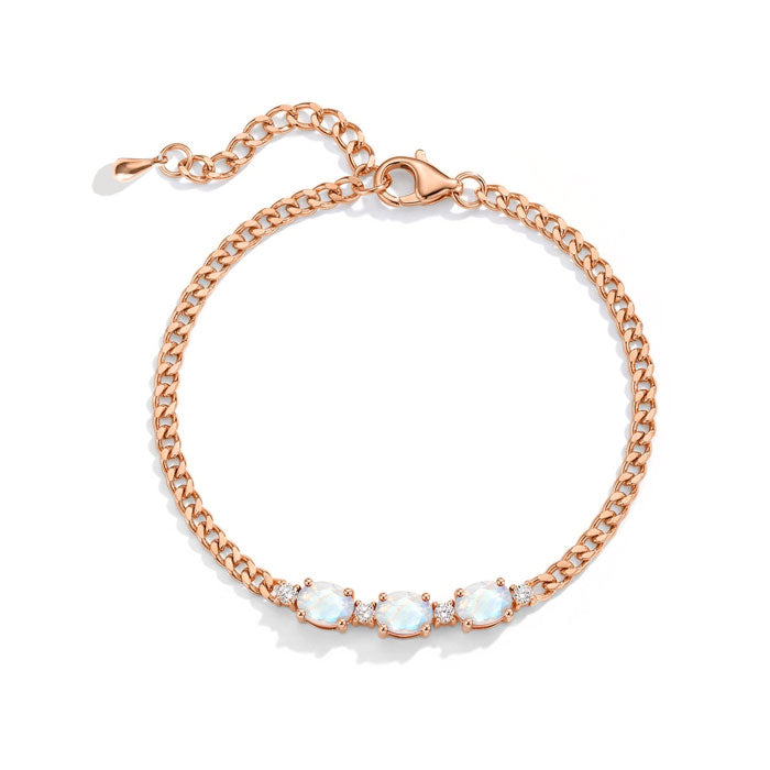Moonstone Bracelets - Thick chain