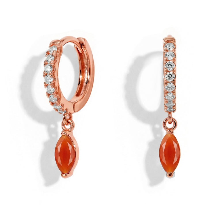 Hoops Earrings - Carnelian