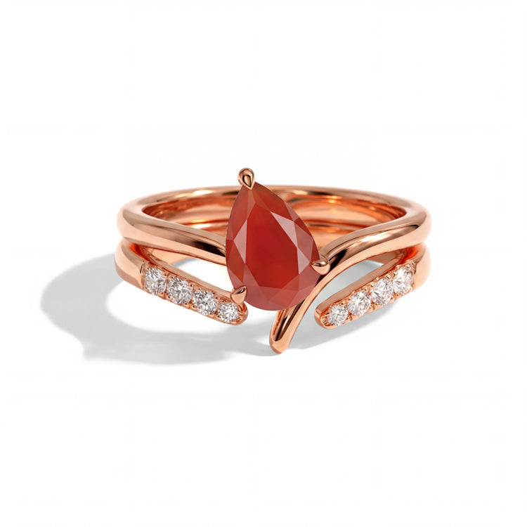 Carnelian Double Statement Ring