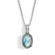 Labradorite Necklace - Oval
