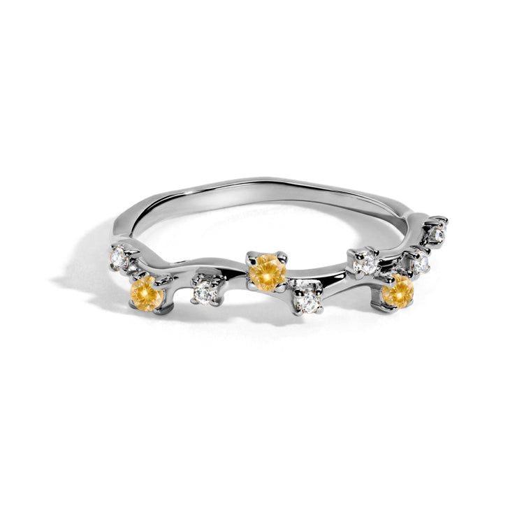 Dainty Citrine Stacking Ring