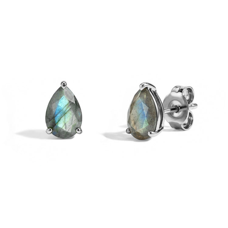 Pear-shaped Labradorite Earrings