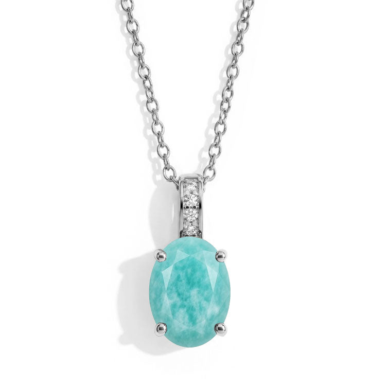 Amazonite Necklace - Oval