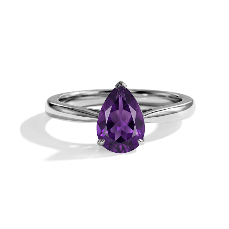Bypass Band Amethyst Ring