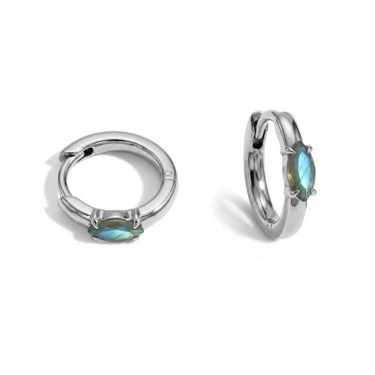 Huggies Labradorite Earrings - Marquise