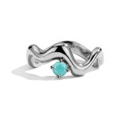 Wave-Twisted Amazonite Ring