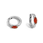 Huggies Carnelian Earrings - Marquise