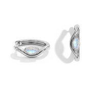 Huggies Moonstone Statement Earrings