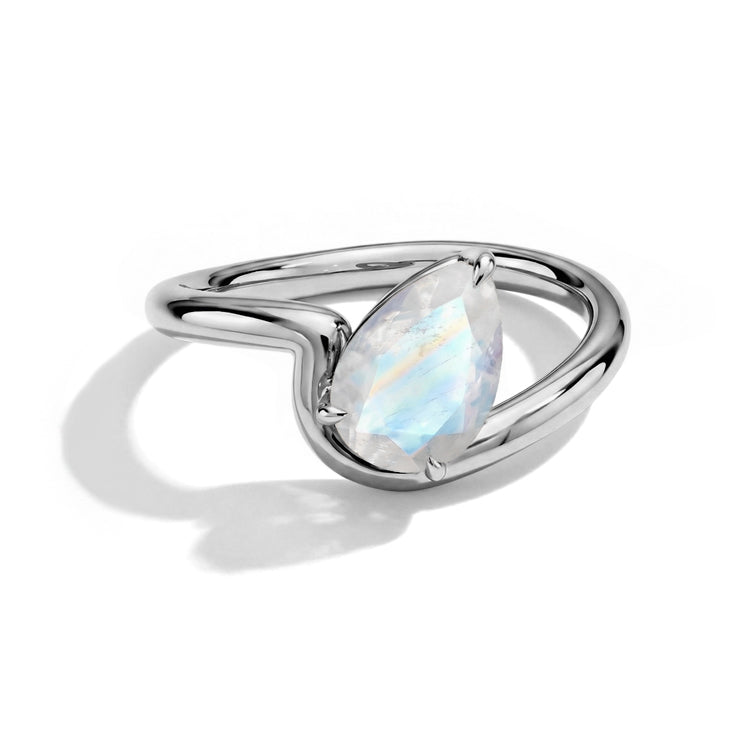 Pear-Shaped Moonstone Statement Ring