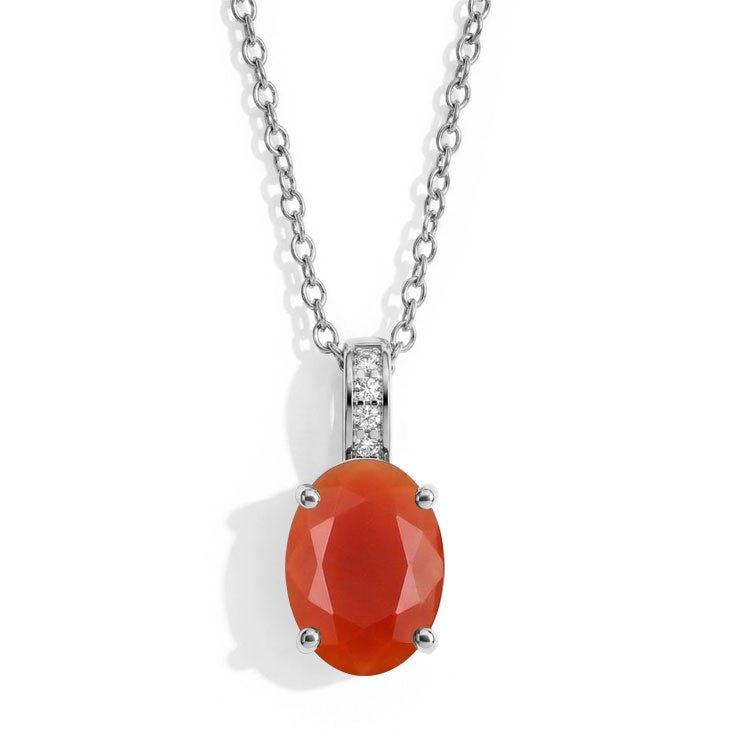 Carnelian Necklace - Oval