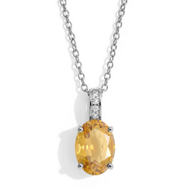 Citrine Necklace - Oval