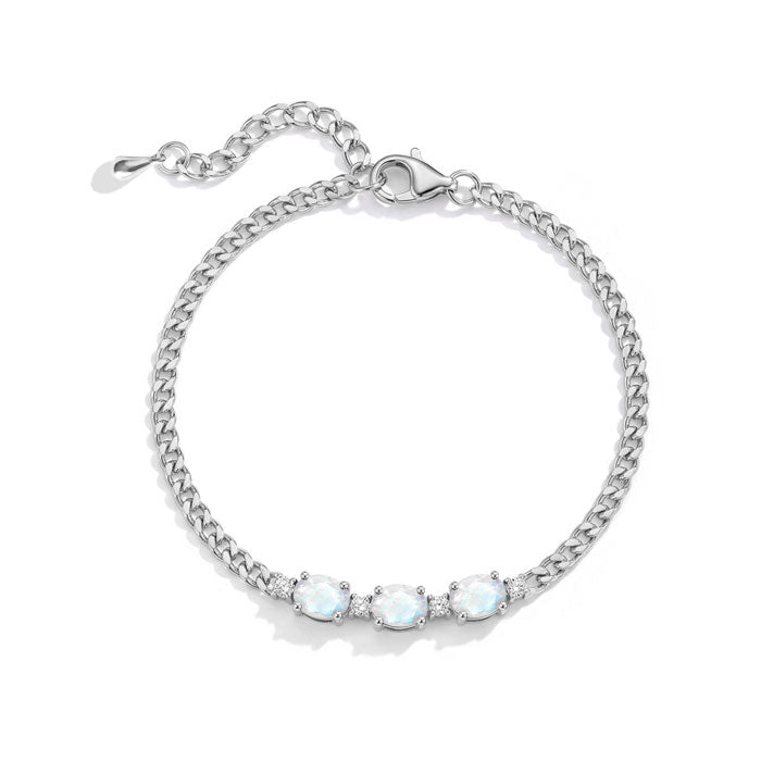 Moonstone Bracelets - Thick chain