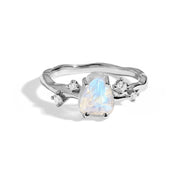 Organic Shape Moonstone Statement Ring