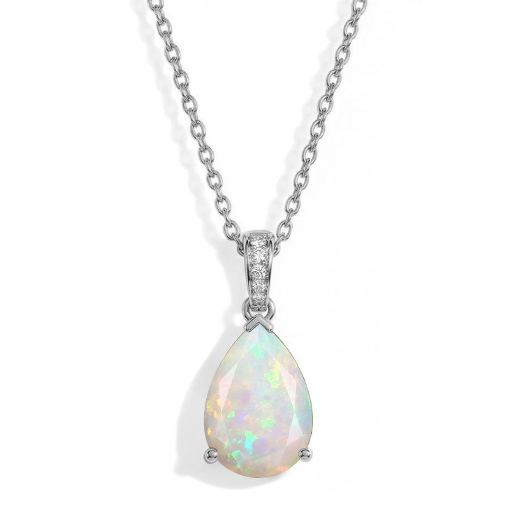 Opal Necklace - Pear
