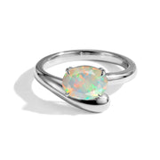 Twisted Statement Ring - Opal