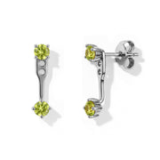 Peridot Earrings - Front & Back