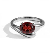 Twisted Statement Ring - Garnet