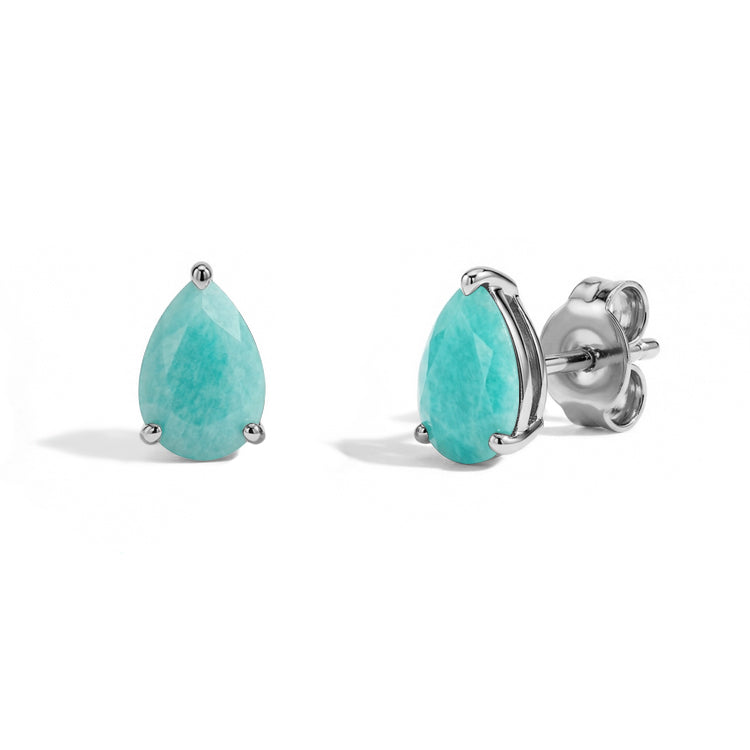 Pear-shaped Amazonite Earrings