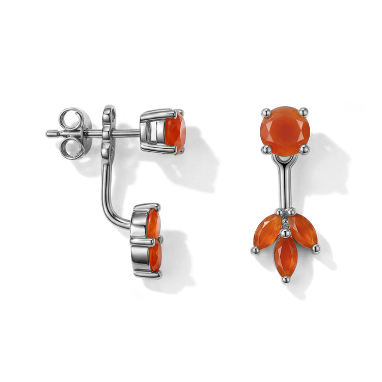 Carnelian Earrings - Front & Back