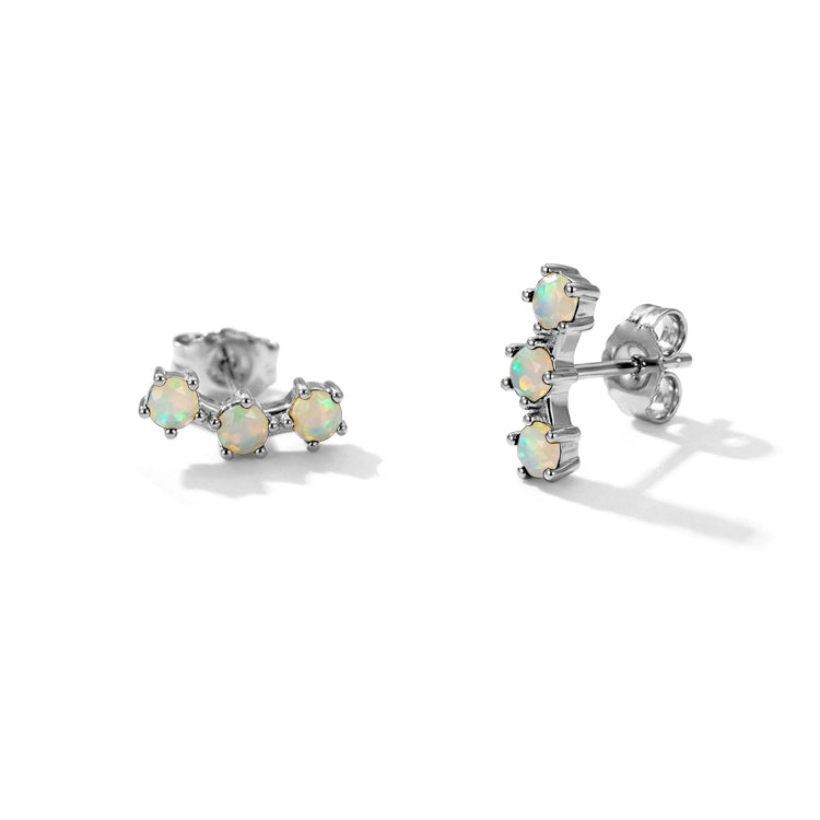 Opal Stud Earrings - Stackable