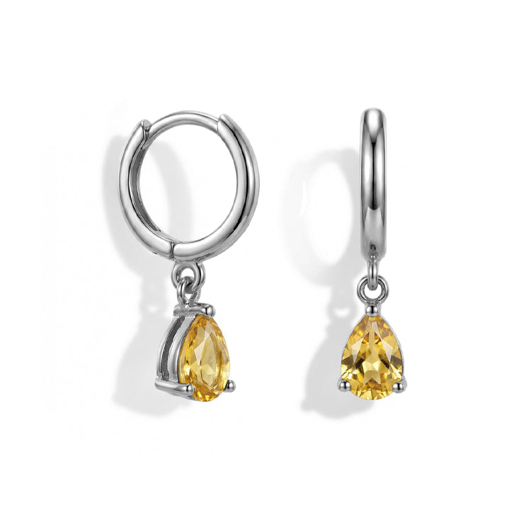 Citrine Hoop Earrings