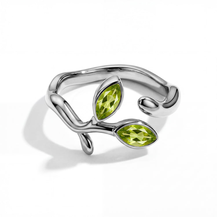 Branch Peridot Open Ring
