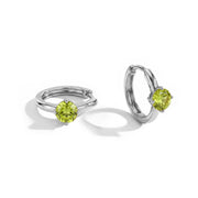 Peridot Huggies Earrings - Round